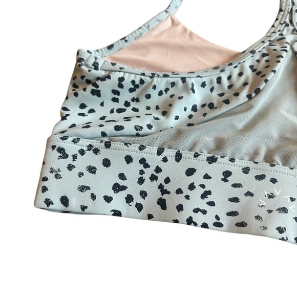 Varley Blue Animal Print Sports Bra Workout Athletic Athleisure Size Medium - Picture 8 of 10